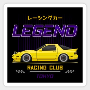 Midnight Racer Yellow FC3S RX7 JDM Sticker